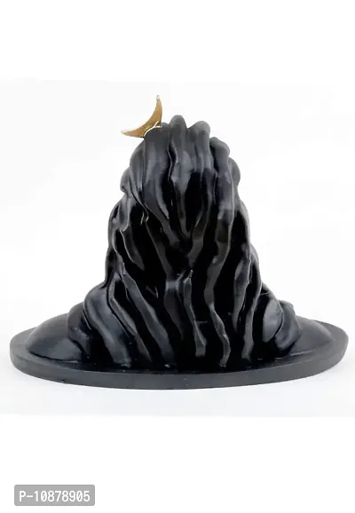 Shriram Enterprises Handcrafted Adiyogi Shiva God Polyresin Statue/Idols (Matte Black, Standard Size)-thumb4