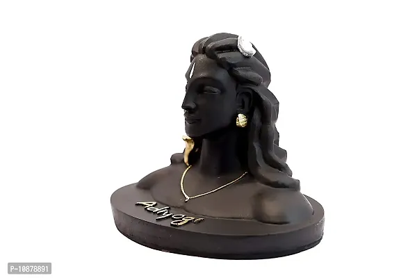 Jiyansh Creation Adiyogi Statue for Car Dashboard | Car Dashboard God Idol | Shiva Idol Statue for Home and Office, Size ? 13cm ? Black Color-thumb2