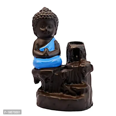 JIYANSH Creation Combo Pack of Blue Ganesha Idols and Blue Meditating Monk Buddh Statue, Size - 12Cm, 250Gm-thumb4