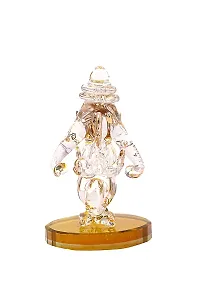 JIYANSH Creation Crystal Lord Ganesha Idols for Car Dashboard, Home and Office Decor, Ganpati Statue-thumb1