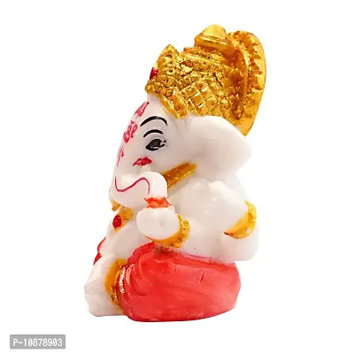 J Jiyansh Creation Small Cute Ganpati Ganesha Statue for Car Dashboard Ganesha Idol for Home D?cor Vinayaka Showpiece Figurine Sculpture Gift | 2.3-thumb5