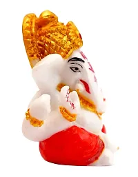 J Jiyansh Creation Small Cute Ganpati Ganesha Statue for Car Dashboard Ganesha Idol for Home D?cor Vinayaka Showpiece Figurine Sculpture Gift | 2.3-thumb2