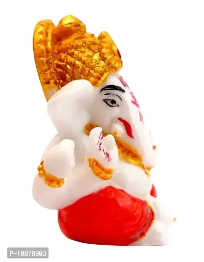 J Jiyansh Creation Small Cute Ganpati Ganesha Statue for Car Dashboard Ganesha Idol for Home D?cor Vinayaka Showpiece Figurine Sculpture Gift | 2.3-thumb3