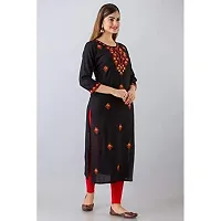 NISHABD Women's Rayon Straight Kurta (NS009BLACK-M_Black_M)-thumb3