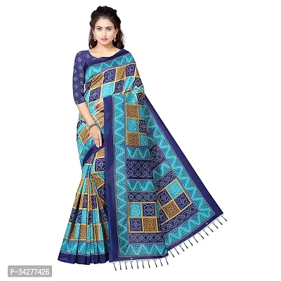 Stylish Multicoloured Polycotton Saree Without Blouse Piece For Women-thumb0