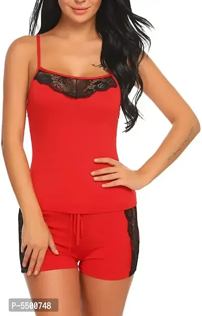 Attractive Comfortable Nightwear Dresses Red Color-thumb0
