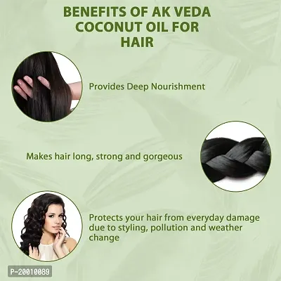 AK Veda 100% Natural  Herbal Virgin Coconut Oil-50+50 Ml (Pack-2) For Hair Fall Control  Hair Growth-thumb3