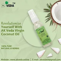 AK Veda 100% Natural  Herbal Virgin Coconut Oil-50+50 Ml (Pack-2) For Hair Fall Control  Hair Growth-thumb1