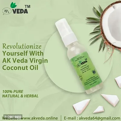 AK Veda 100% Natural  Herbal Virgin Coconut Oil-50+50 Ml (Pack-2) For Hair Fall Control  Hair Growth-thumb2