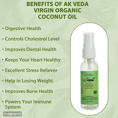 AK VEDA 100% PURE NATURAL  HERBAL VIRGIN COCONUT HAIR OIL FOR WOMEN  MEN 50 ML-thumb4