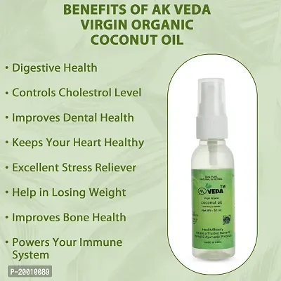 AK Veda 100% Natural  Herbal Virgin Coconut Oil-50+50 Ml (Pack-2) For Hair Fall Control  Hair Growth-thumb4