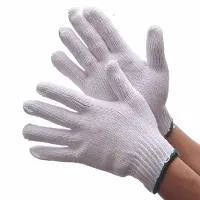 Cotton Knitted Hand Gloves Industrial,Garden  Construction use (10 Pair)-thumb2