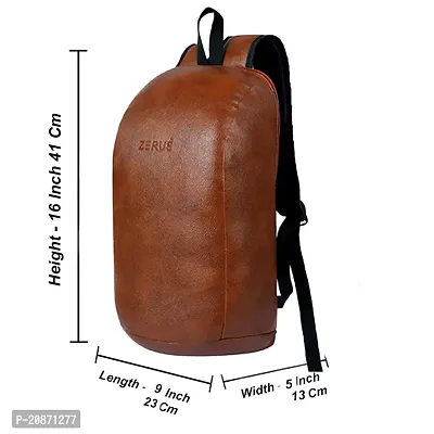 Casual PU Leather Daypack Backpack for Men  Women-thumb4