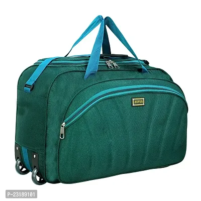 Unisex Travel Luggage Bag - (54 Cm) Expandable Flat Folding Travel Duffel Bag/Duffel Strolley Bag With 2 Smooth Spinner Wheels
