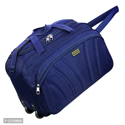 Unisex Travel Luggage Bag - (54 Cm) Expandable Flat Folding Travel Duffel Bag/Duffel Strolley Bag With 2 Smooth Spinner Wheels-thumb4