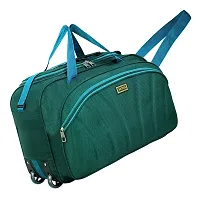 Unisex Travel Luggage Bag - (54 Cm) Expandable Flat Folding Travel Duffel Bag/Duffel Strolley Bag With 2 Smooth Spinner Wheels-thumb1