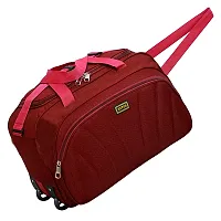 Unisex Travel Luggage Bag - (54 Cm) Expandable Flat Folding Travel Duffel Bag/Duffel Strolley Bag With 2 Smooth Spinner Wheels-thumb4