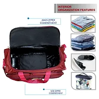 Unisex Travel Luggage Bag - (54 Cm) Expandable Flat Folding Travel Duffel Bag/Duffel Strolley Bag With 2 Smooth Spinner Wheels-thumb1