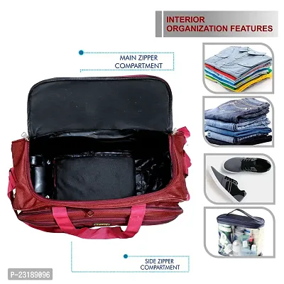 Unisex Travel Luggage Bag - (54 Cm) Expandable Flat Folding Travel Duffel Bag/Duffel Strolley Bag With 2 Smooth Spinner Wheels-thumb2