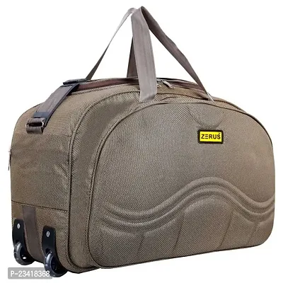 55 L Strolley Duffel Bag - Travel Luggage Duffel Bag for Men and Women with Roller Wheels - Regular Capacity