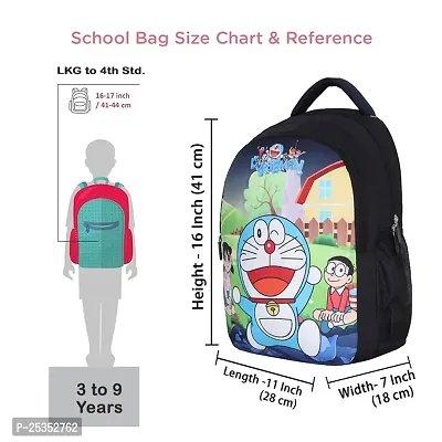 Lates Doraemon 7D Printed School Bag Black For Kids Backpacks For Boys  Girls-thumb2