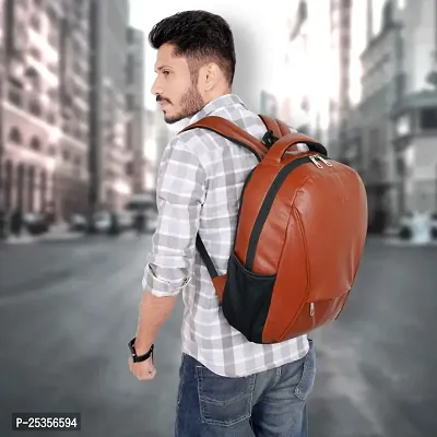 Casual Waterproof 28 L Tan Colour Laptop Backpack Office Bag School Bag College Bag Business Bag Travel Bagpack Compatible with 15.6-inch Laptop Bag For Men Women Boys  Girls-thumb3