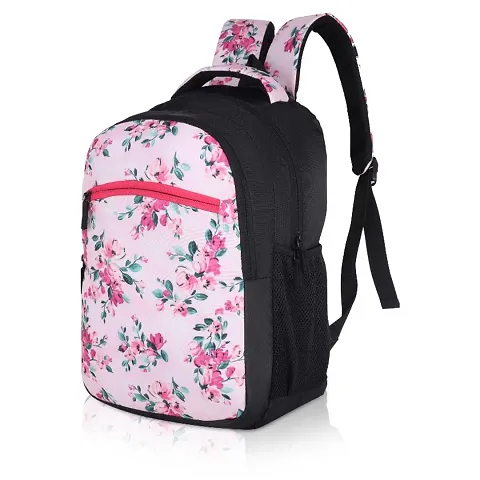 Stylish 35L Floral Print Girls Backpack With 4 Compartments School Bag For Girls Waterproof Travel Backpacks For Women