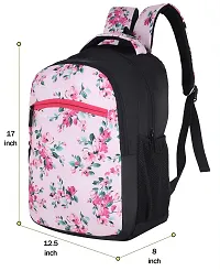 Stylish 35L Floral Print Pink Girls Backpack With 4 Compartments School Bag For Girls Waterproof Travel Backpacks For Women-thumb2