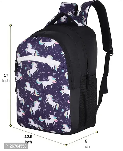 Attractive 35L Purple Casual Waterproof Unicorn School Bag For Women Kids Bags  Backpacks For Girls  Travel Bagpacks For Ladies-thumb3