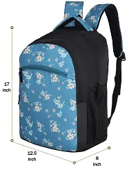 Latest Flower Print Blue Backpack For Women School Bage Laptop Backpacks For Girls Teens  Students Bags-thumb1