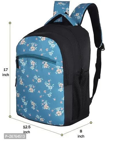 Latest Flower Print Blue Backpack For Women School Bage Laptop Backpacks For Girls Teens  Students Bags-thumb2