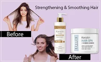 Keratin Shampoo And Hair Spa Cream For Hair DryDamage repair And strengtheningSmoothing Hair With Deep Conditioning Treatment-thumb2