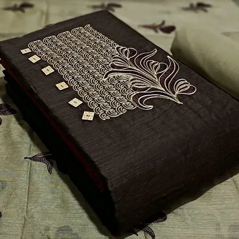 Embroidered Cotton Dress Material with Dupatta