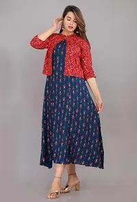 Women Ethnic Jacket and Kurta Set Viscose Rayon-thumb2