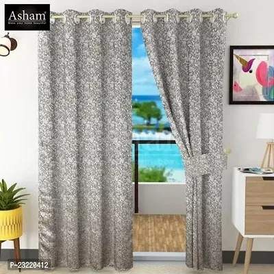 Polyester Eyelet Marble Texture Designer Curtain-thumb0