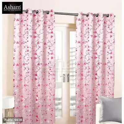 Printed Pink Glamour Designer Curtain-thumb0