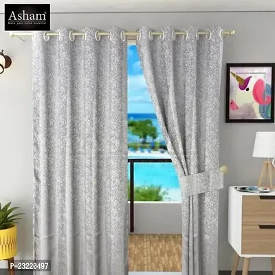 Polyester Eyelet Asham Marble Texture Designer Curtain-thumb0