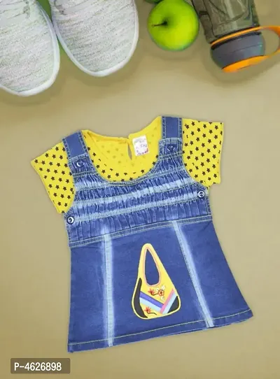 Kids Girls Denim Frock-thumb0