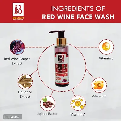 Red Wine Face Wash - Pack Of 3 -100 Ml Each-thumb2