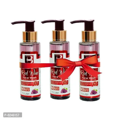 Red Wine Face Wash - Pack Of 3 -100 Ml Each-thumb0