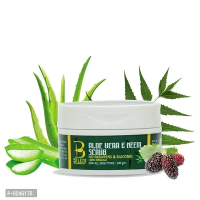 Aloe Vera And Neem Face And Body Scrub With Organic Herbs