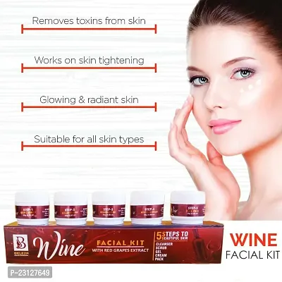 Natural Combo Pack Of Red Wine Face Wash 100Ml  Wine Facial Kit 125 Gm-thumb3