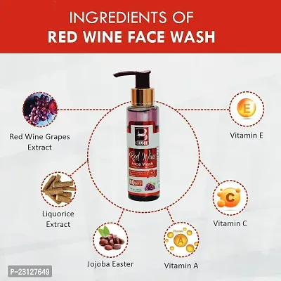 Natural Combo Pack Of Red Wine Face Wash 100Ml  Wine Facial Kit 125 Gm-thumb4