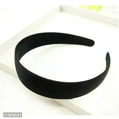 Hot Women Girls Fashion Simple Canvas Fabric Wide Headband Hair Band Headwear Solid Hair Accessories Casual New Daily Use (Cool Black)-thumb2