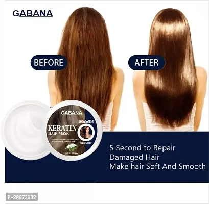 GABANA Keratin Hair Mask For Intense Damaged Hair Repair - Hydrate Dry Scalp - For Dry  Damaged Hair Pack of 1 of 200 Grams-thumb3