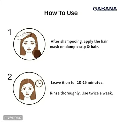 GABANA Keratin Hair Mask For Intense Damaged Hair Repair - Hydrate Dry Scalp - For Dry  Damaged Hair Pack of 1 of 200 Grams-thumb5