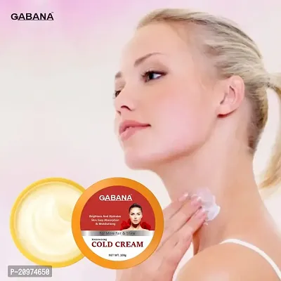 Gabana 100% Natural Non-Sticky Cold Cream with Aloe-Vera and Wheat Germ Oil Suitable for Long Lasting Hydration Improves Skin Texture Pack of 3 of 100 Grams (300 Grams)-thumb2