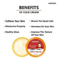 Gabana 100% Natural Non-Sticky Cold Cream with Aloe-Vera and Wheat Germ Oil Suitable for Long Lasting Hydration Improves Skin Texture Pack of 3 of 100 Grams (300 Grams)-thumb3