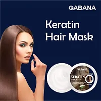 GABANA Keratin Hair Mask For Intense Damaged Hair Repair - Hydrate Dry Scalp - For Dry  Damaged Hair Pack of 1 of 200 Grams-thumb1