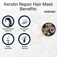 GABANA Keratin Hair Mask For Intense Damaged Hair Repair - Hydrate Dry Scalp - For Dry  Damaged Hair Pack of 1 of 200 Grams-thumb3